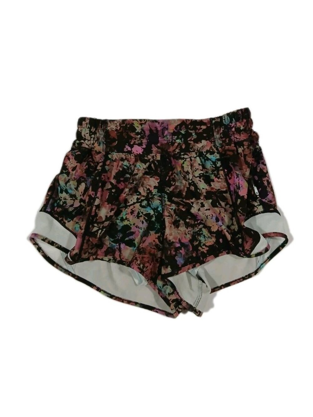 Lululemon Hotty Hot Shorts 2" Lined Stencil Blossom Size 4 Floral Run Active Gym